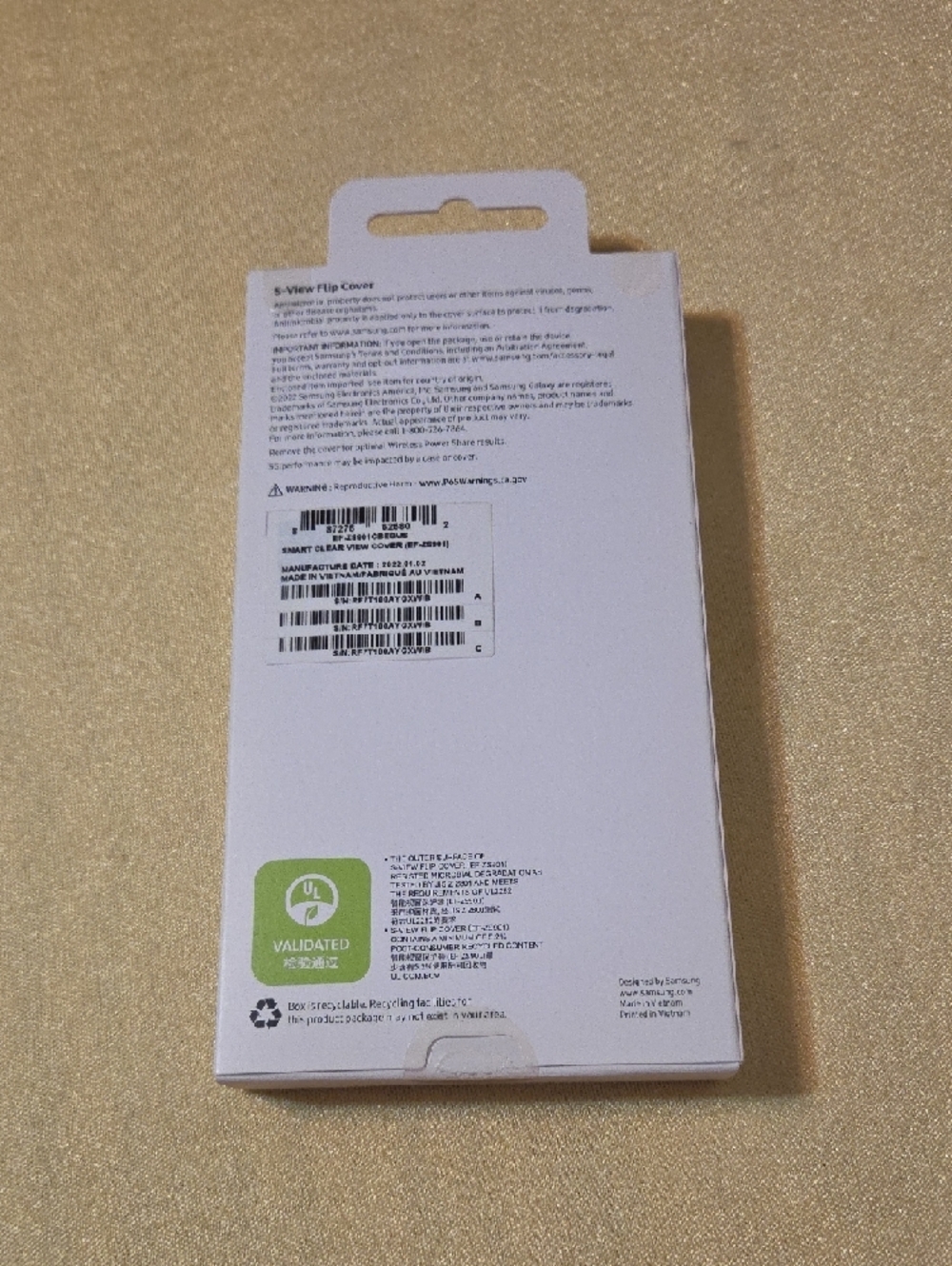 Samsung Black S-View Flip Cover for Galaxy S22 - Picture 2 of 2